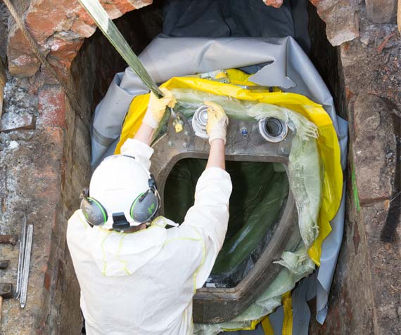 Installation of an IMPREG Liner egg-shape with large diameter