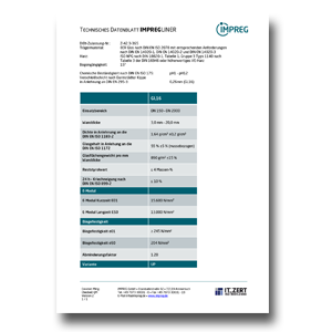 Technisches Datenblatt IMPREG Liner GL16