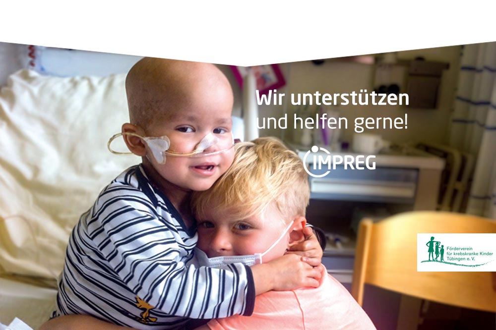 Our donation for the work of the sponsoring association “Children with cancer Tübingen e.V.”