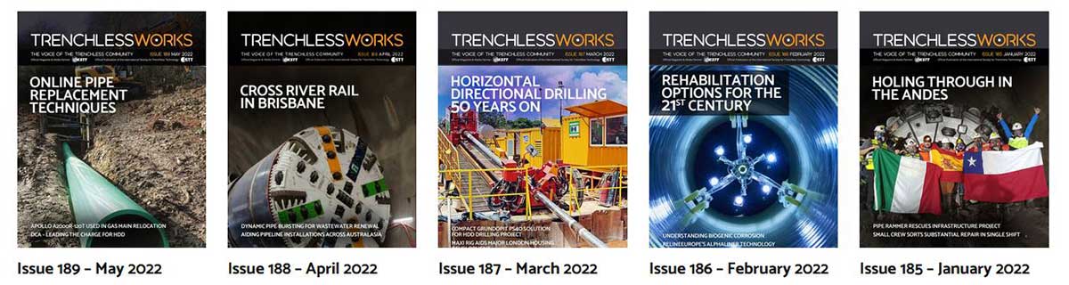 TRENCHLESS WORKS Digital Magazin Cover mit IMPREG Erfolgsgeschichte in der Ausgabe Mai 2022