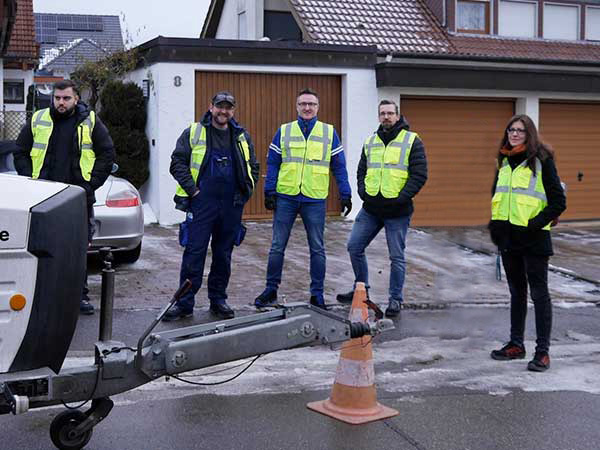 Baustellenbesuch in Herrenberg Kuppingen von IMPREG Angestellten